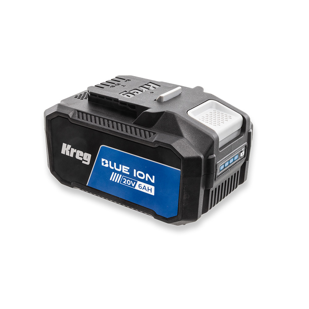 product: Kreg Blue Ion™ 6.0Ah Battery Pack - 20V shown