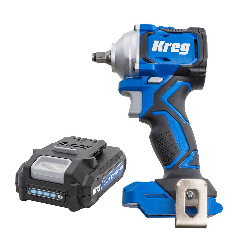 product: Kreg Ionic Drive 3/8” Compact Impact Wrench - 20V With 2AH Battery shown