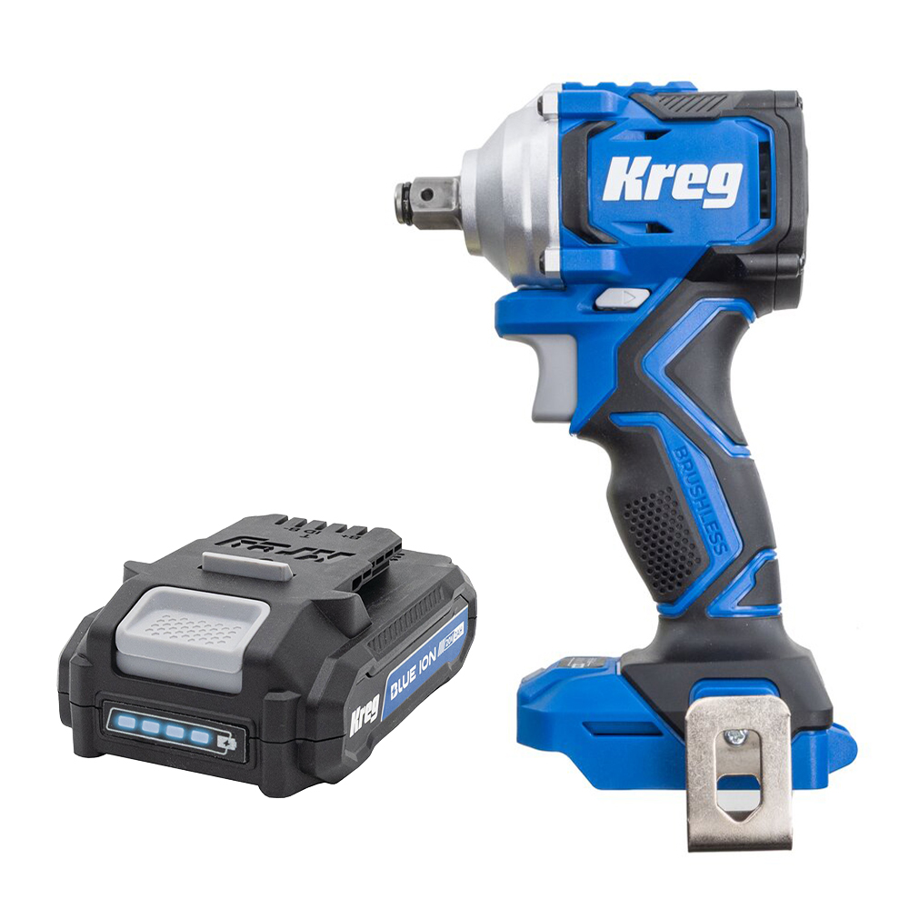 product: Kreg Ionic Drive 1/2” Compact Impact Wrench - 20V With 2AH Battery shown