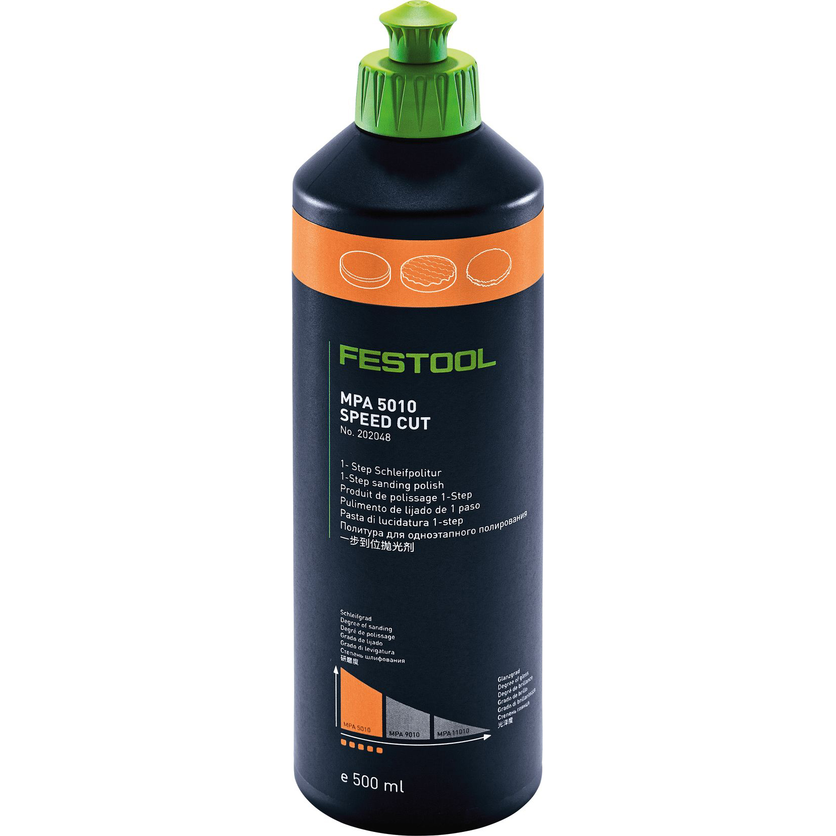 product: Festool Polishing Compound MPA 5010 OR/0.5L shown