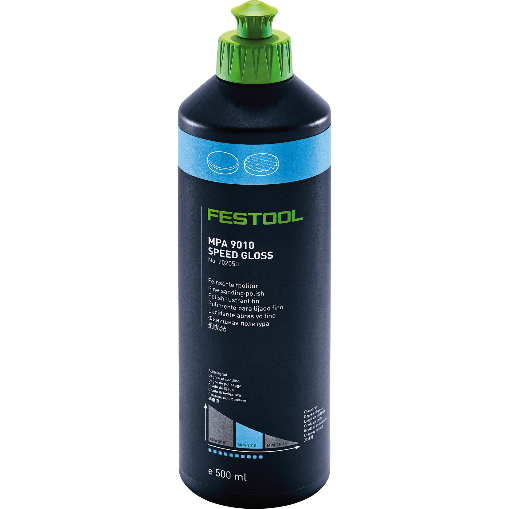 product: Festool Polishing Compound MPA 9010 BL/0.5L shown
