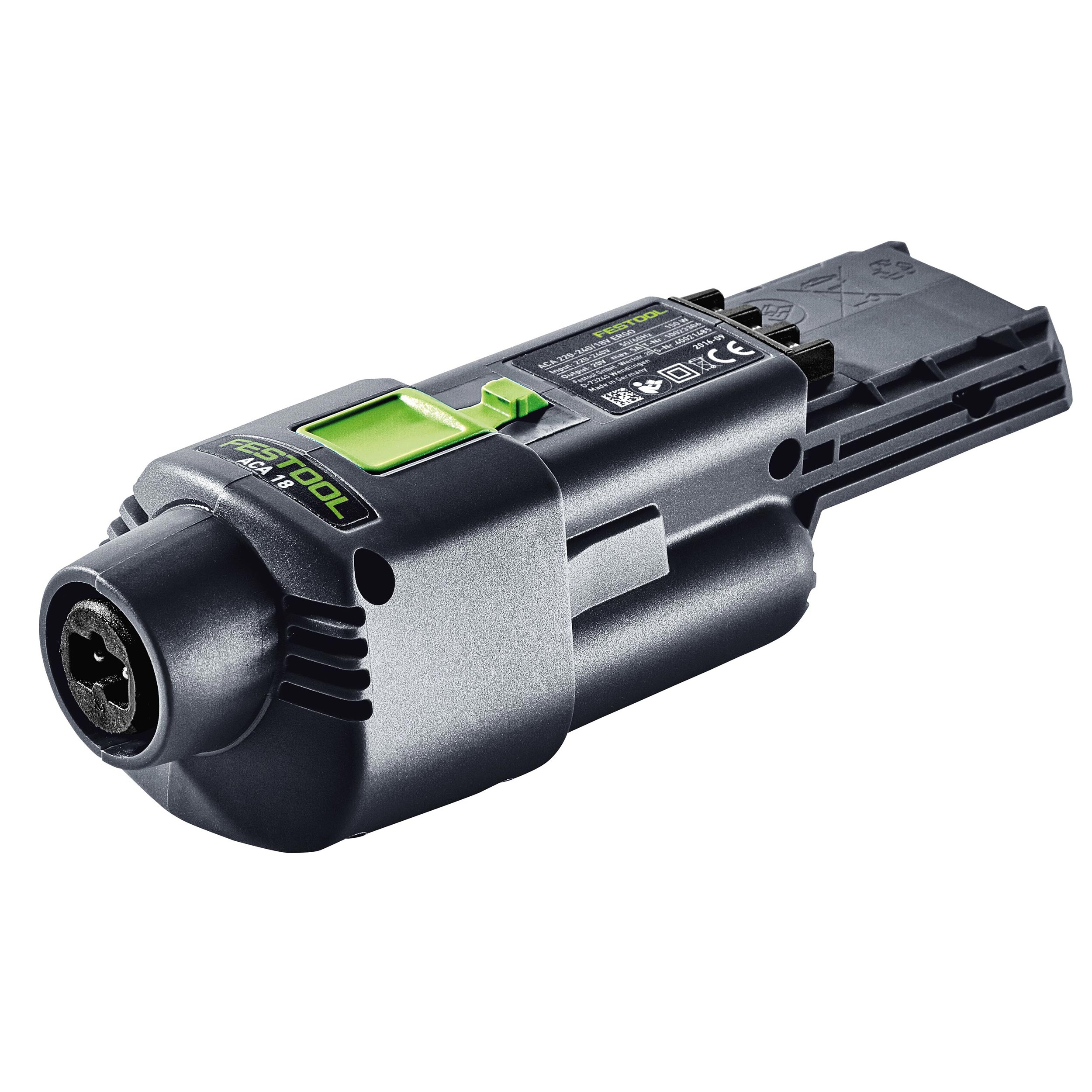 product: Festool ACA 100-120 / 18V Ergo, Adapter for Cordless Sanders shown