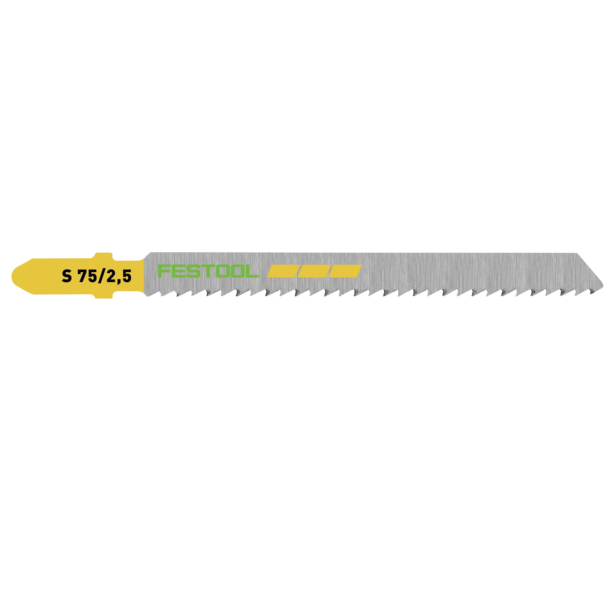 product: Festool Fine Cut Wood Jigsaw Blade, 75mm L, 2.5 pitch, 25 pack shown