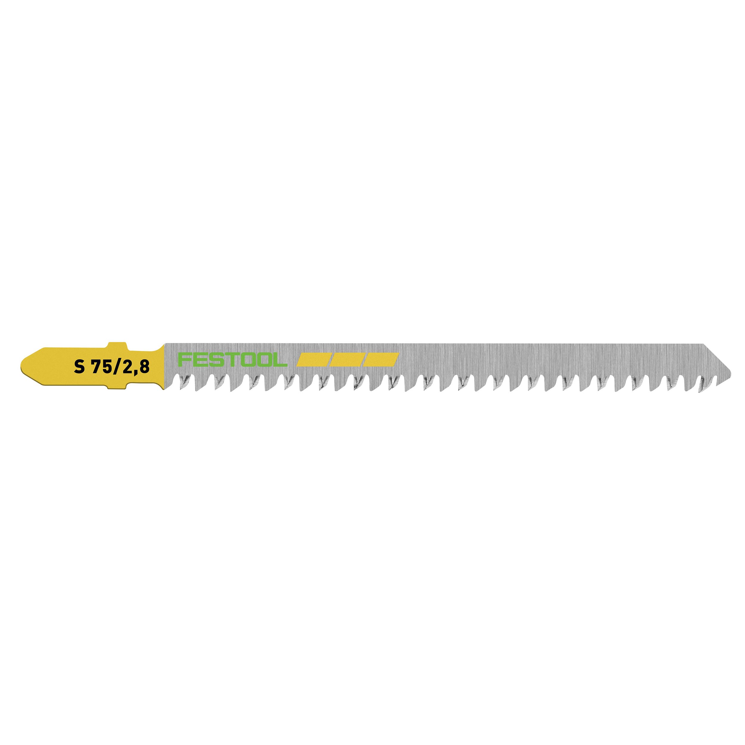 product: Festool Straight Cut Wood Jigsaw Blade, 75mm L, 2.8 pitch, 5 pack shown