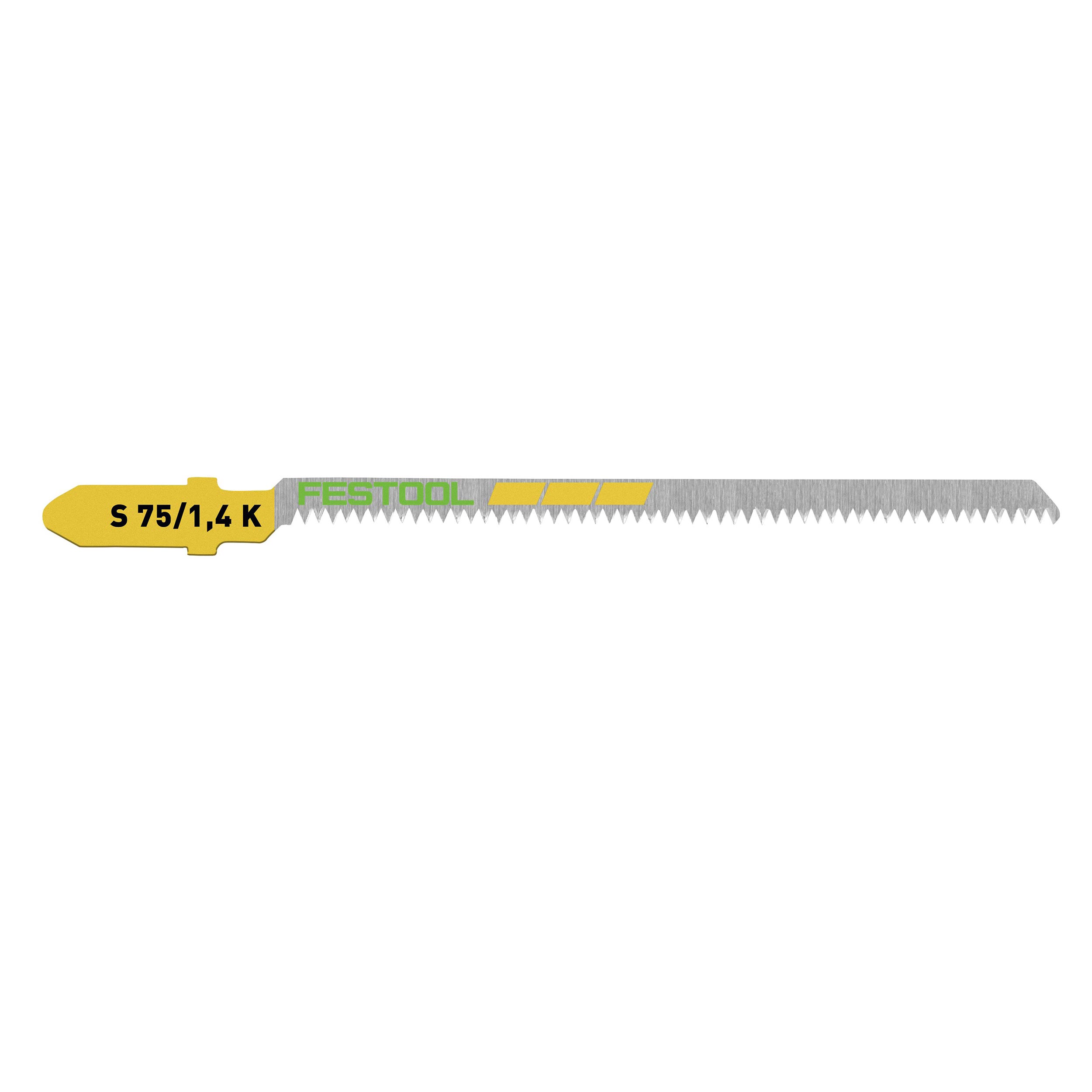 product: Festool Curve Cut Wood Jigsaw Blades, 75mm L, 1.4 pitch, 5 pack shown