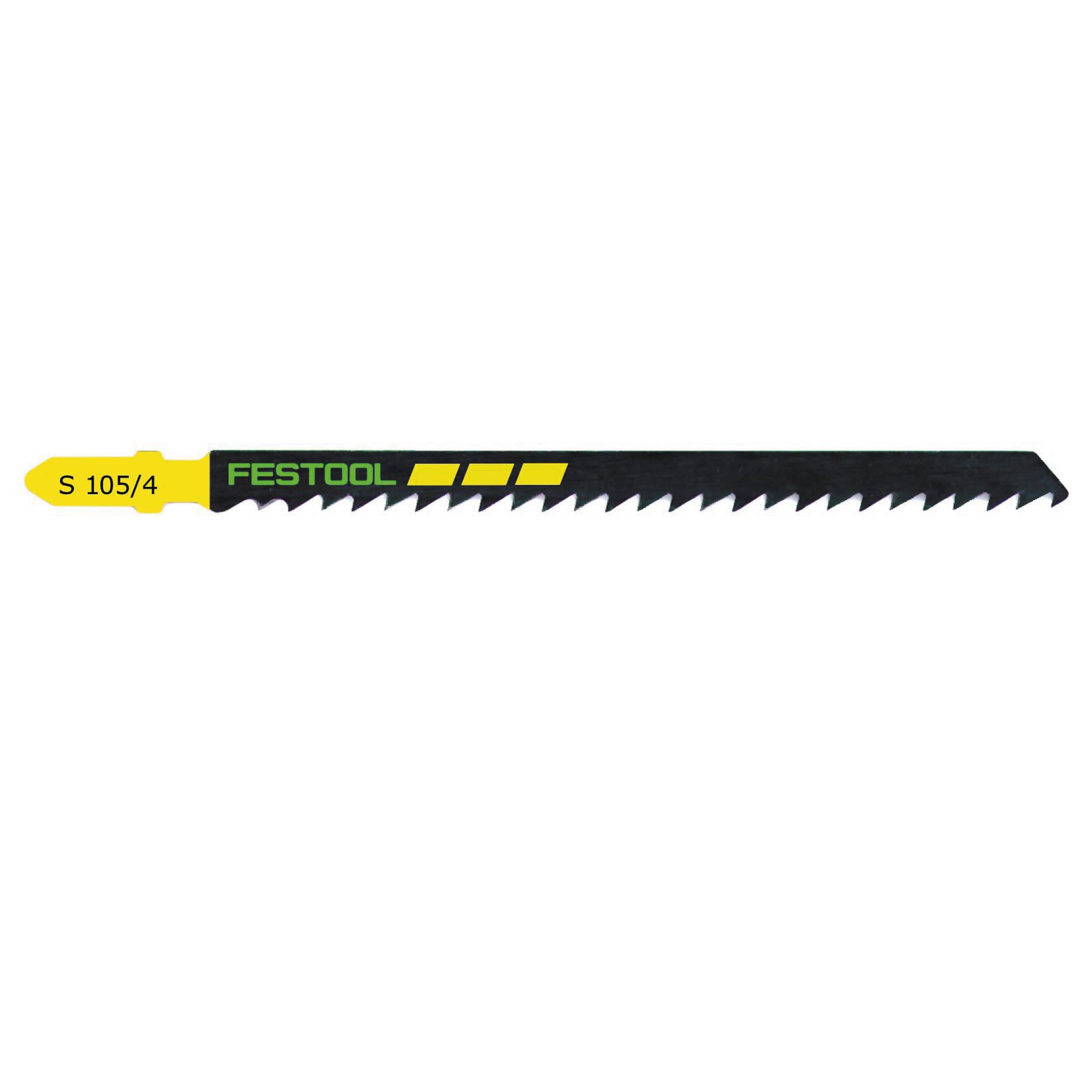 product: Festool Basic Wood Jigsaw Blades - 105 mm L - 4 pitch - 5 pack shown