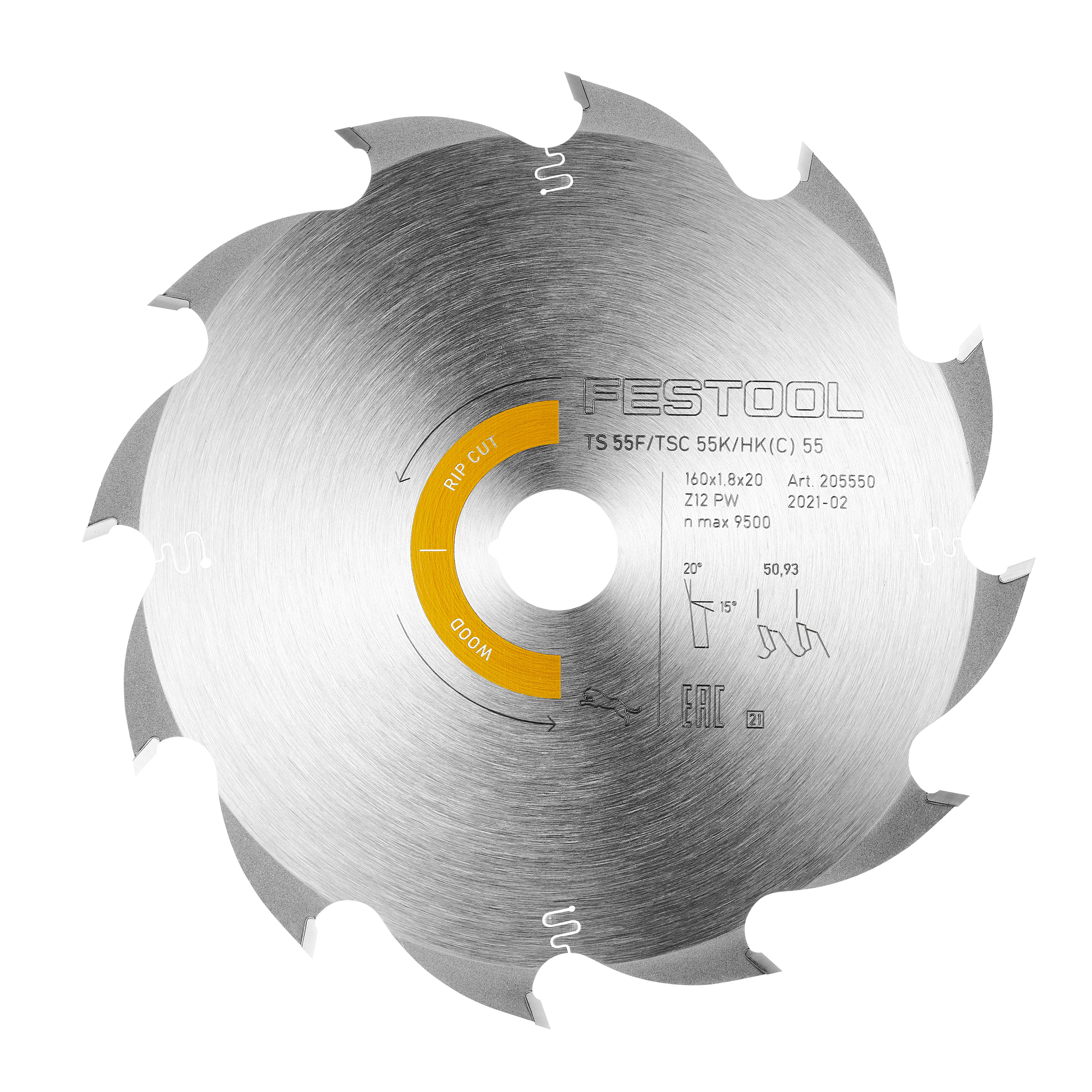 product: Festool Rip Saw Blade for TS 55 F, TSC 55 K, HK 55 and HKC 55 shown