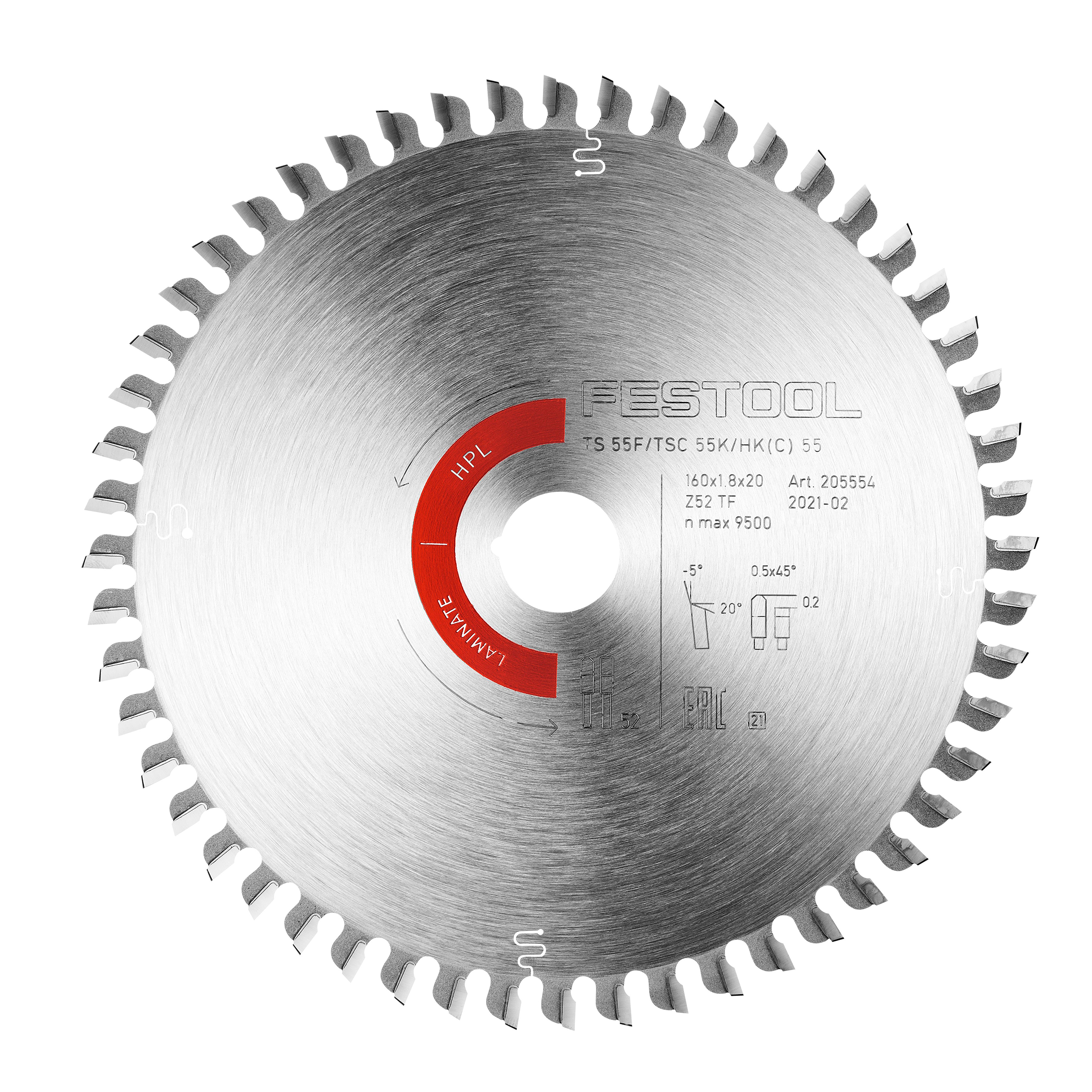 product: Festool Laminate Saw Blade for TS 55 F TSC 55 K HK 55 and HKC 55 shown