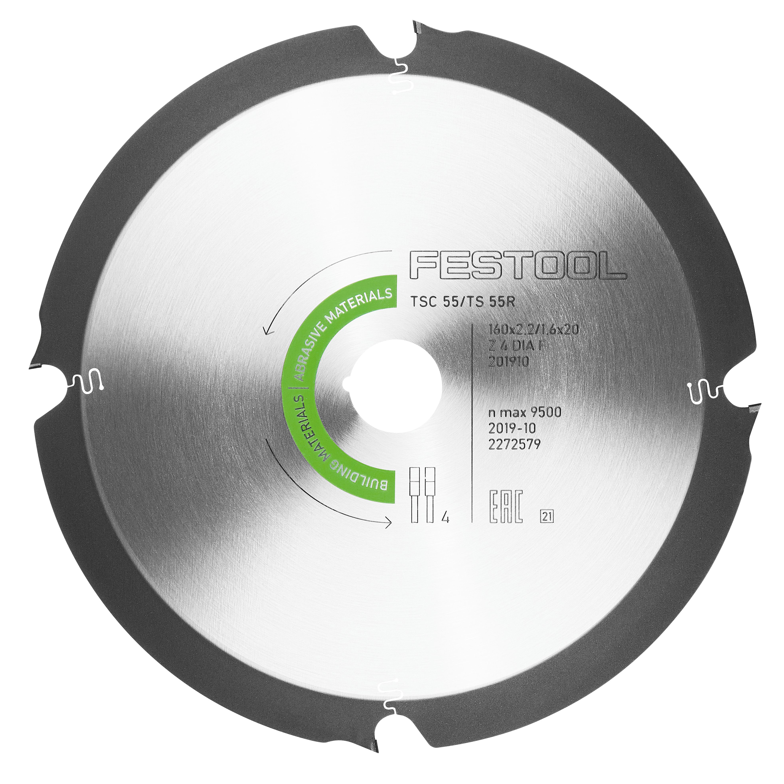 product: Festool 4-Tooth Diamond Saw Blade for Abrasive Materials shown