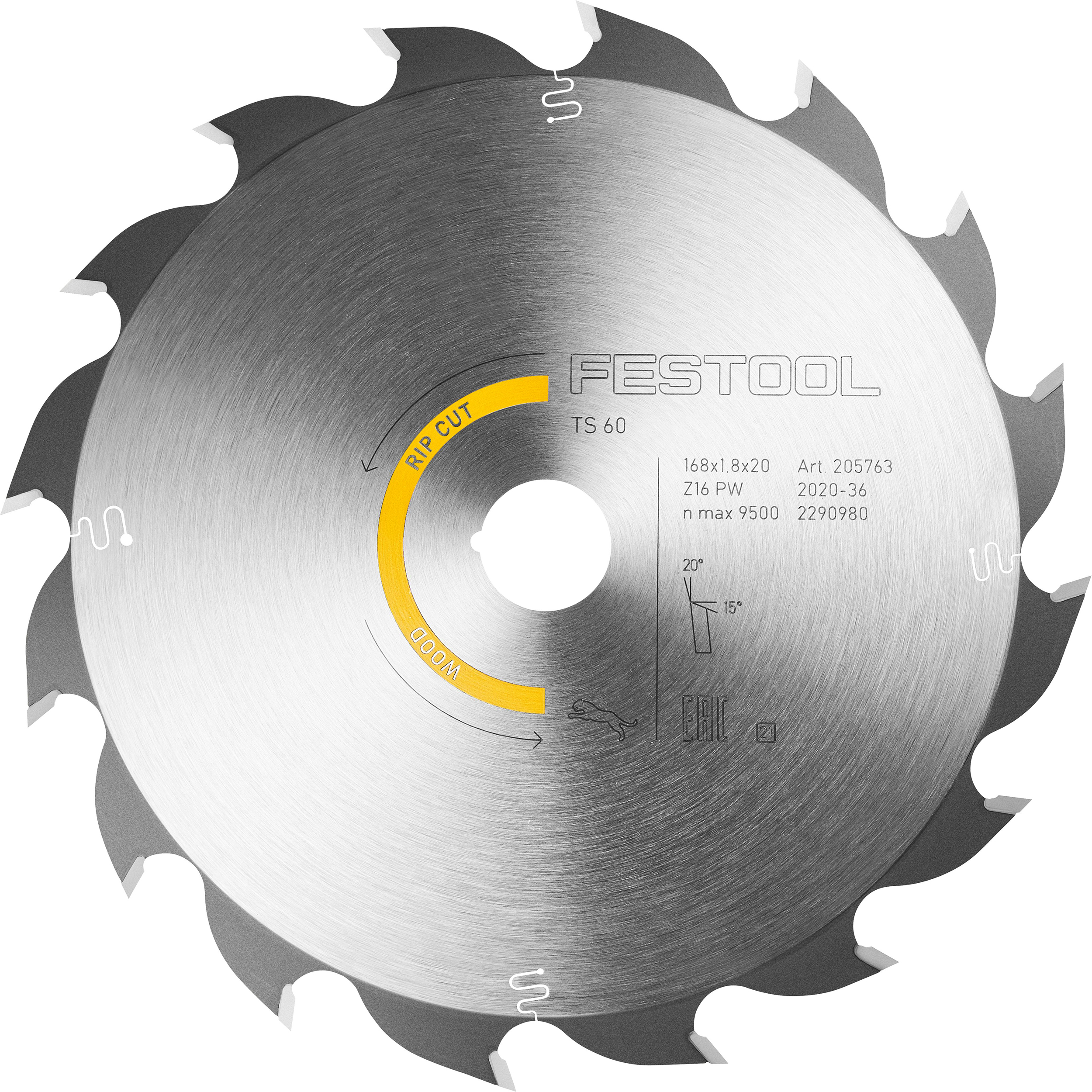 product: Festool Rip Saw Blade 16T - TS 60 shown