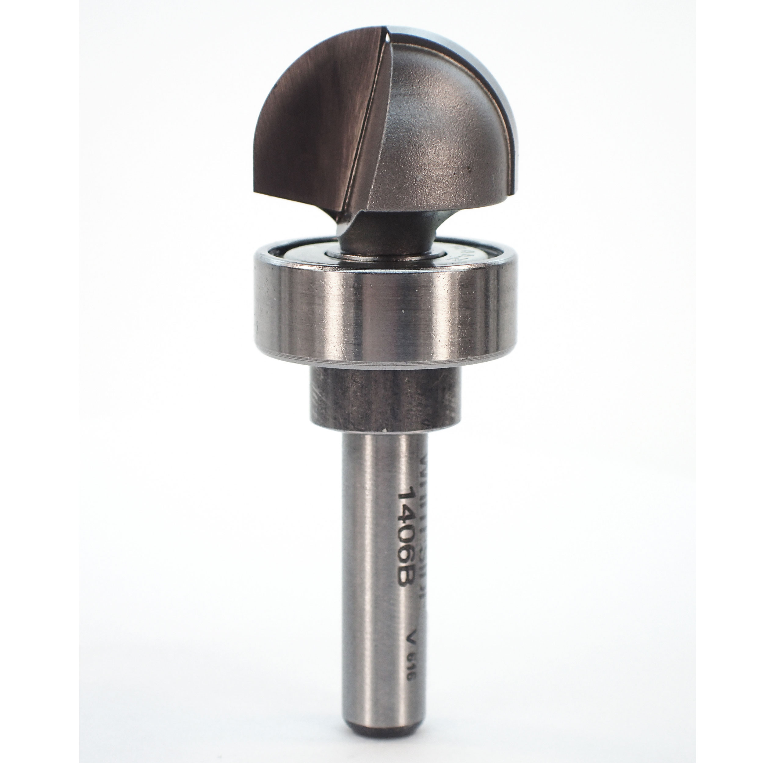 1406b B4 Bearing Round Nose Router Bit With Bearing Guide 3/8" R X 3/4" D X 7/16" Cl X 1/4
