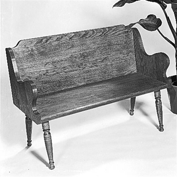 Woodworking Project Paper Plan To Build Colonial Bench, Plan No. 302