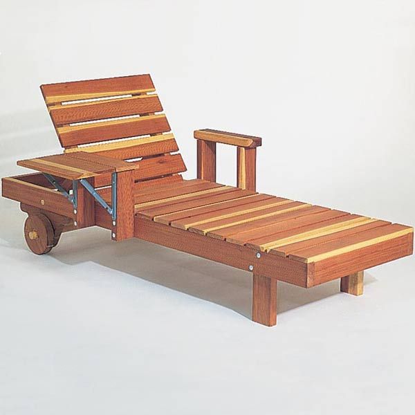 Woodworking Project Paper Plan To Build Redwood Chaise, Plan No. 639