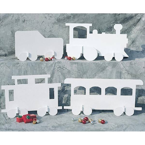 Woodworking Project Paper Plan To Build White Christmas Train, Plan No. 905