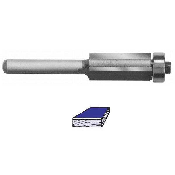 2504 Three Flute Flush Trim Router Bit 1/2" Sh 1/2" D X 1-1/2" Cl 3-5/8" Ol