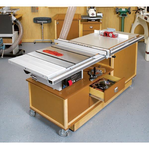 product: Wood Magazine Woodworking Project Paper Plan to Build Mobile Sawing & Routing Center shown