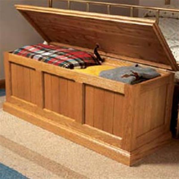 product: Wood Magazine Woodworking Project Paper Plan to Build Cedar-Lined Oak Chest shown