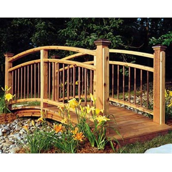 product: Wood Magazine Woodworking Project Paper Plan to Build Arched Foot Bridge shown