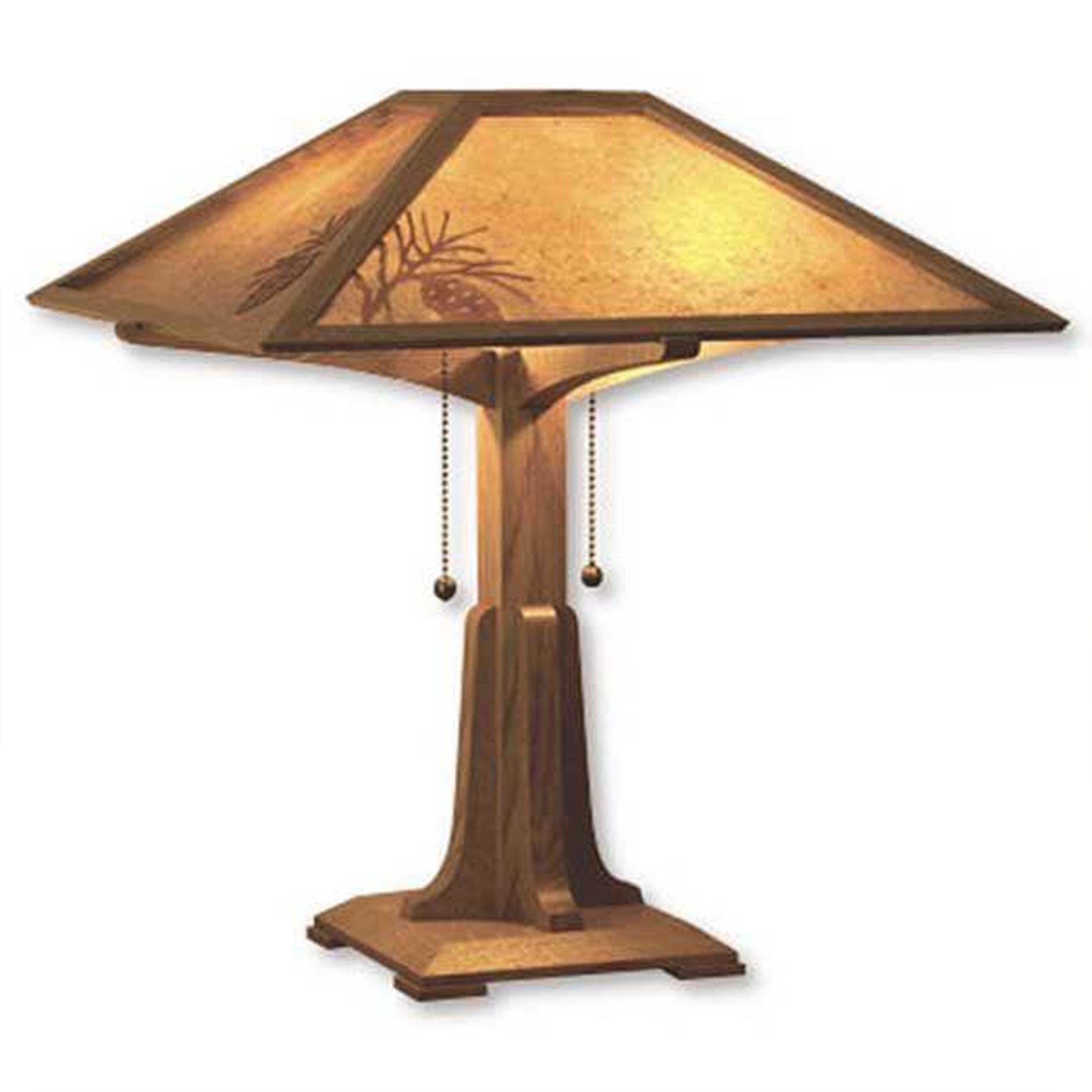 product: Wood Magazine Downloadable Woodworking Project Plan to Build Arts and Crafts Table Lamp shown