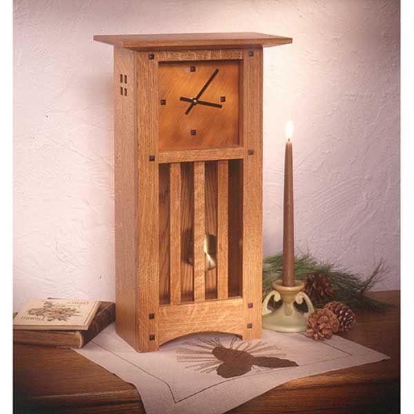 product: Wood Magazine Woodworking Project Paper Plan to Build Arts and Crafts Mantle Clock shown