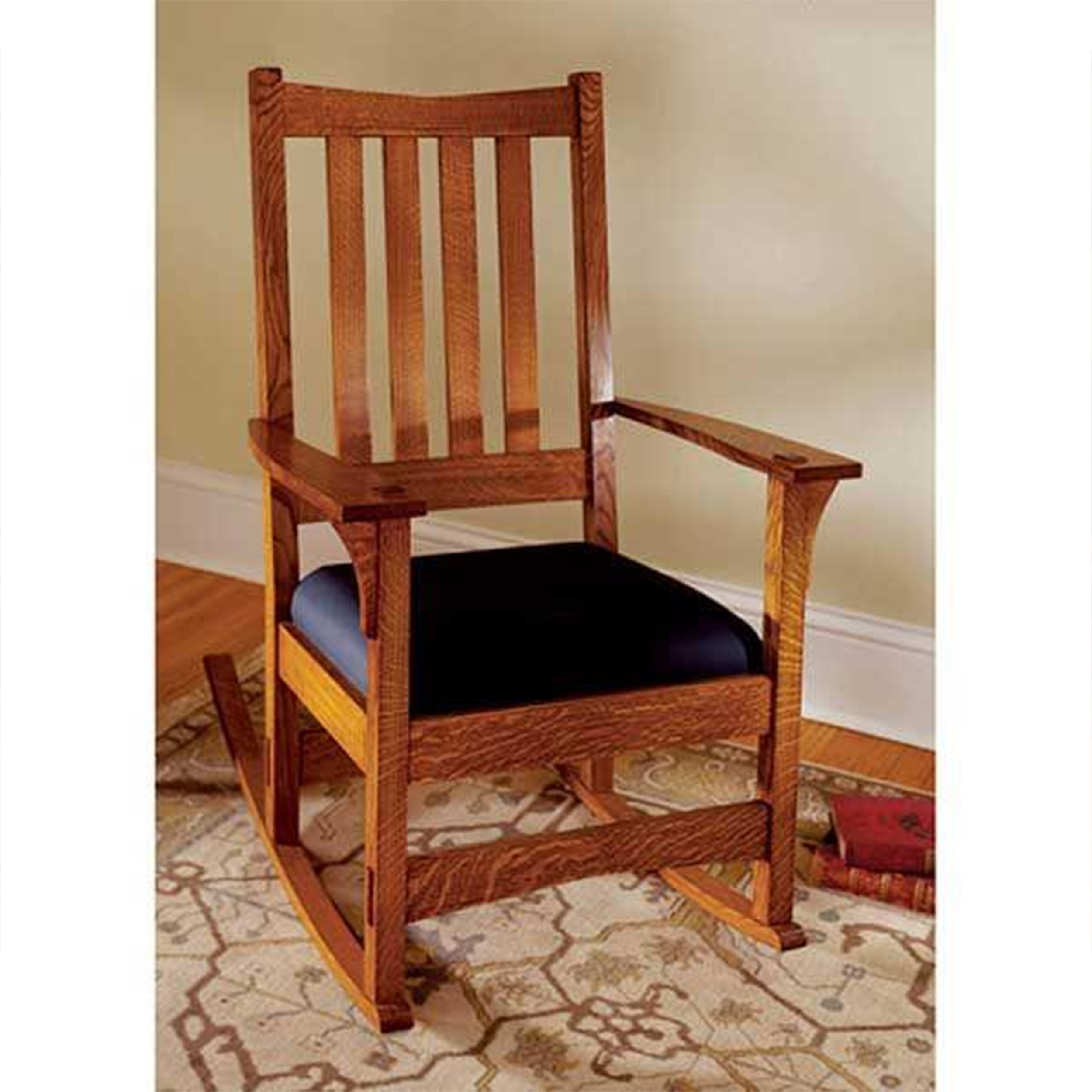 product: Wood Magazine Downloadable Woodworking Project Plan to Build Two-In-One Arts and Crafts Chair/Rocker shown