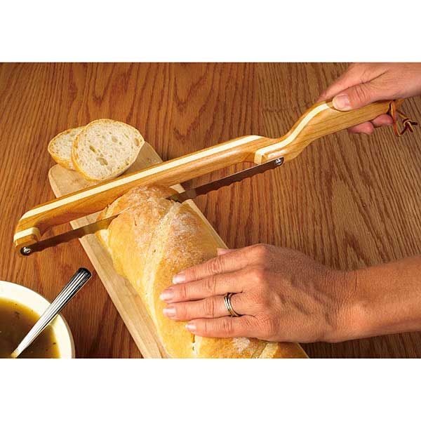 product: Wood Magazine Woodworking Project Paper Plan to Build Slice and Serve Bread Knife shown