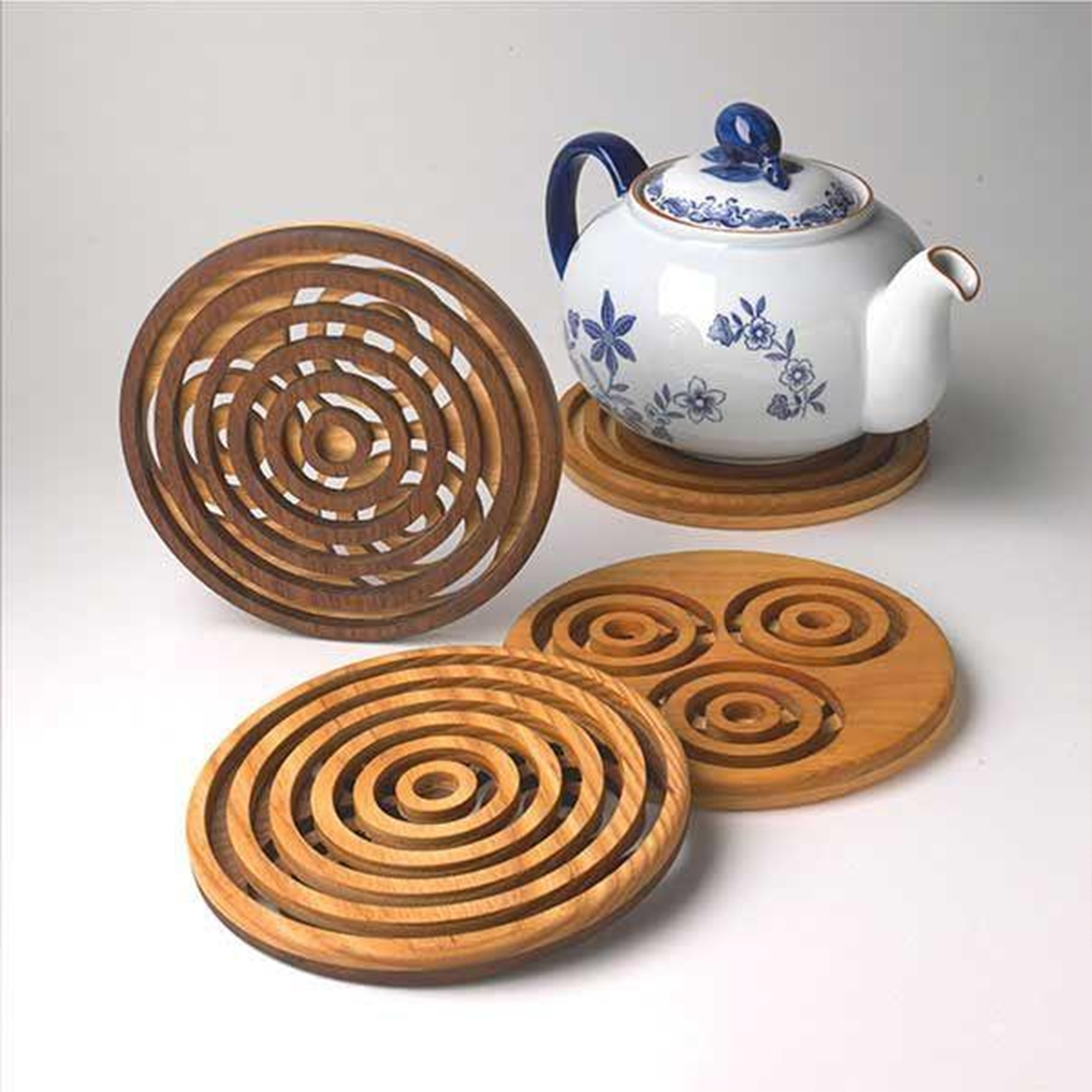 product: Wood Magazine Downloadable Woodworking Project Plan to Build Trivet Pursuit shown