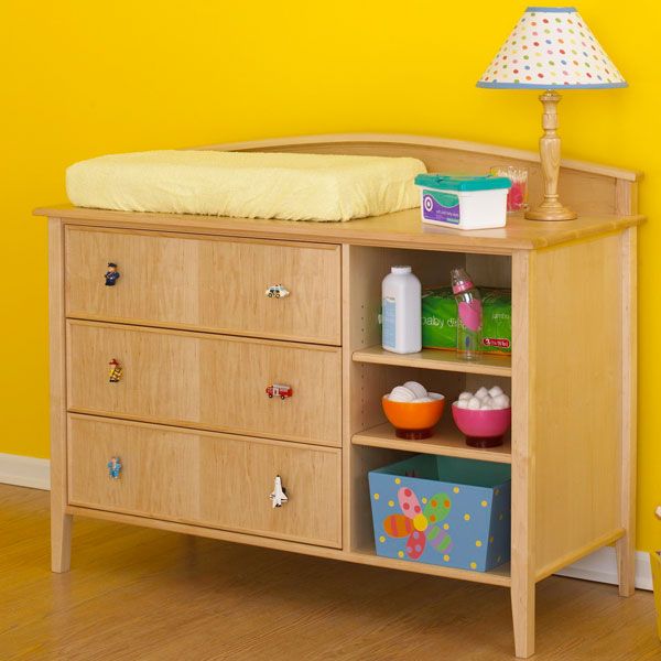 product: Wood Magazine Woodworking Project Paper Plan to Build Double-Duty Changing Table/Dresser shown