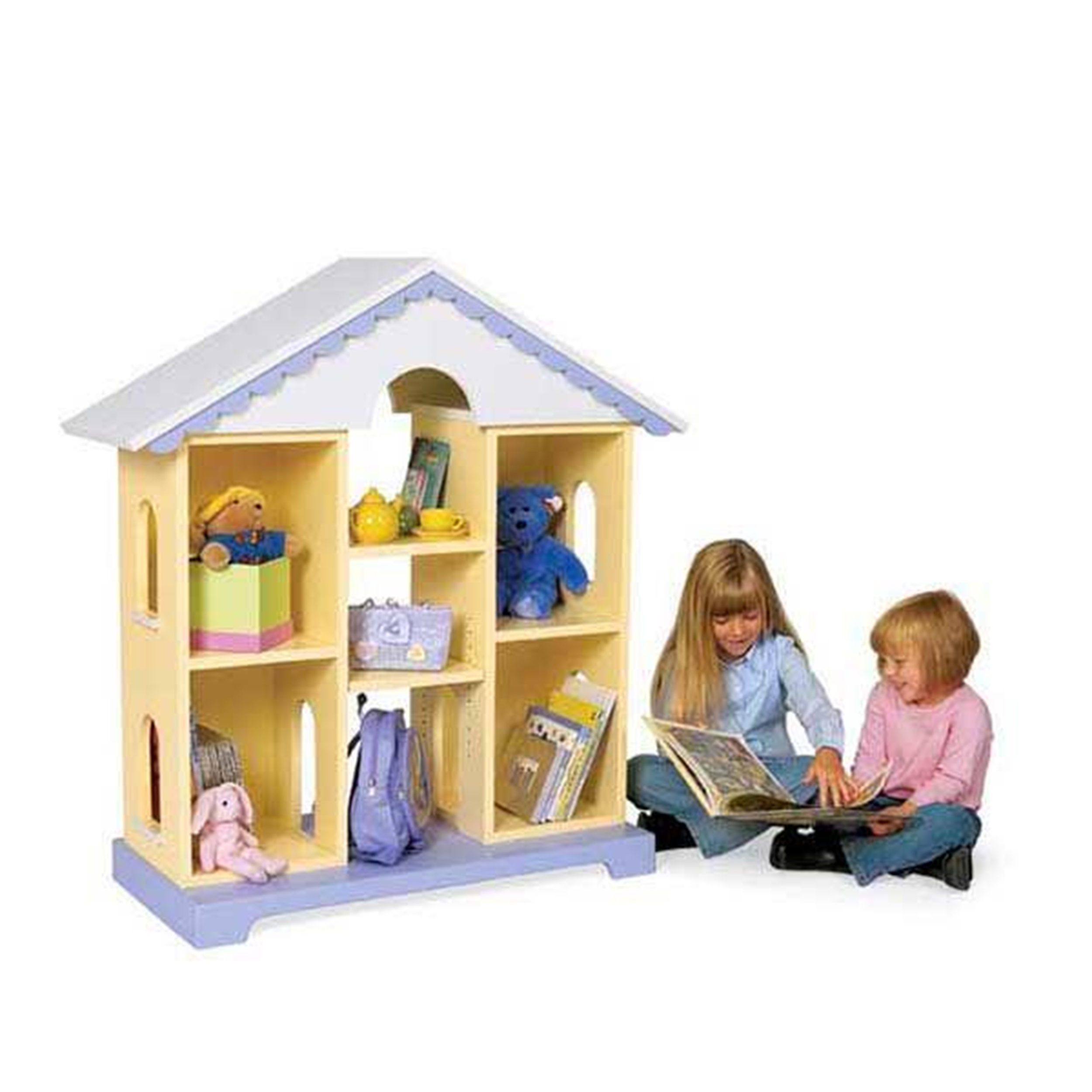 product: Wood Magazine Downloadable Woodworking Project Plan to Build Storybook Storage shown
