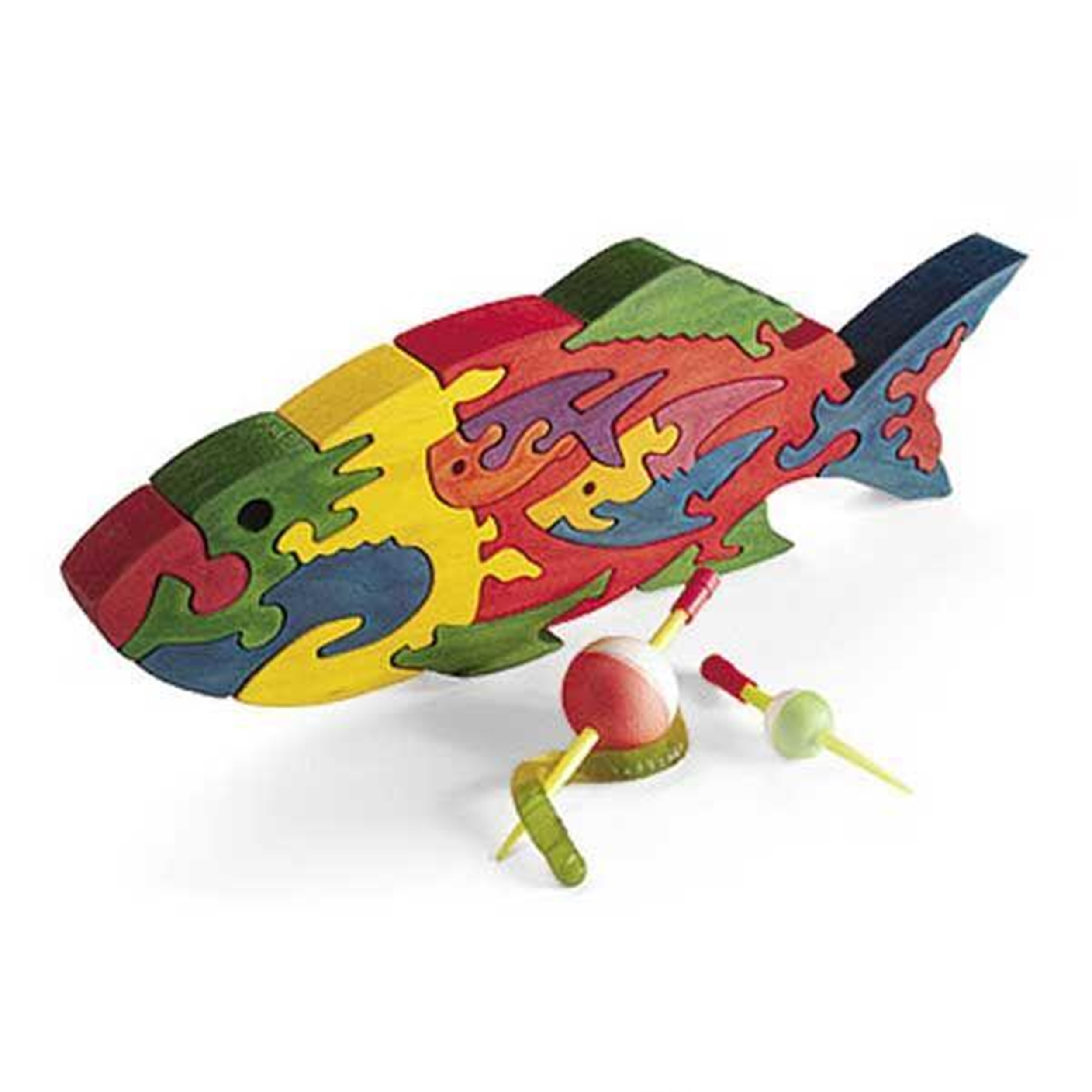 product: Wood Magazine Downloadable Woodworking Project Plan to Build Scrollsawn Fishy Puzzle shown