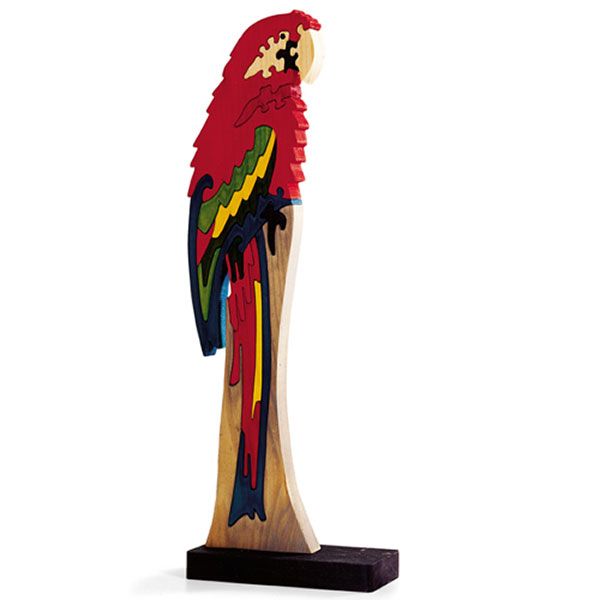 product: Wood Magazine Woodworking Project Paper Plan to Build Scrollsawn Brilliant Birds Puzzle shown