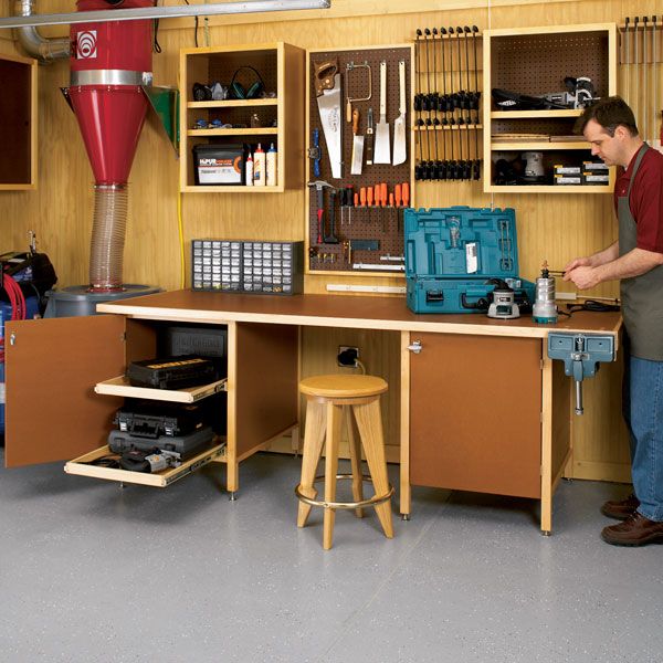 product: Wood Magazine Woodworking Project Paper Plan to Build Tough-Stuff Workbench shown