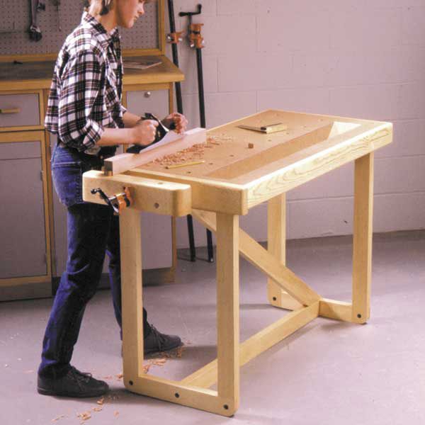 product: Wood Magazine Woodworking Project Paper Plan to Build One-Weekend Workbench shown