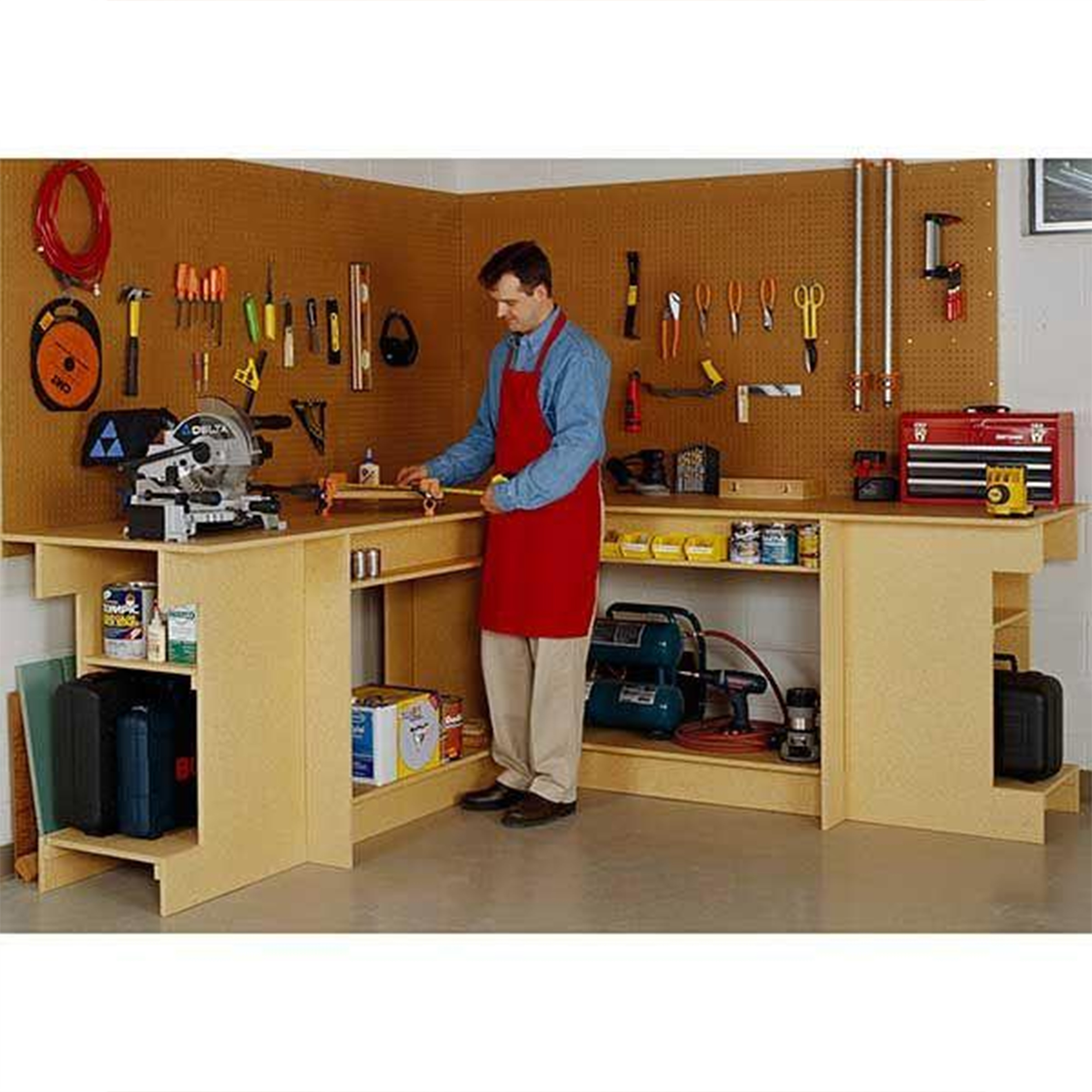 product: Wood Magazine Downloadable Woodworking Project Plan to Build One-Day Workbench shown