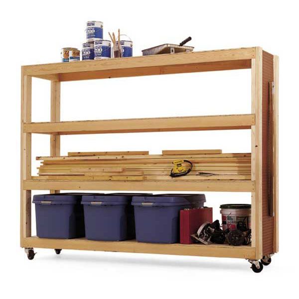 product: Wood Magazine Woodworking Project Paper Plan to Build Mobile Storage shown