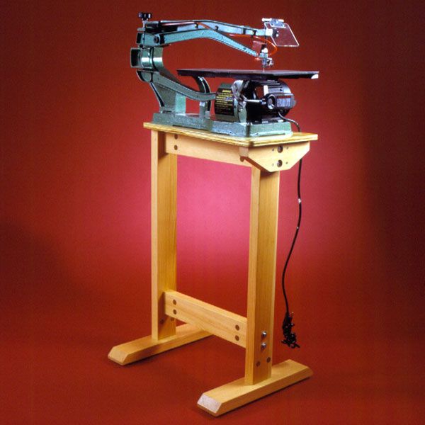 product: Wood Magazine Woodworking Project Paper Plan to Build Super-Sturdy Scrollsaw Stand shown