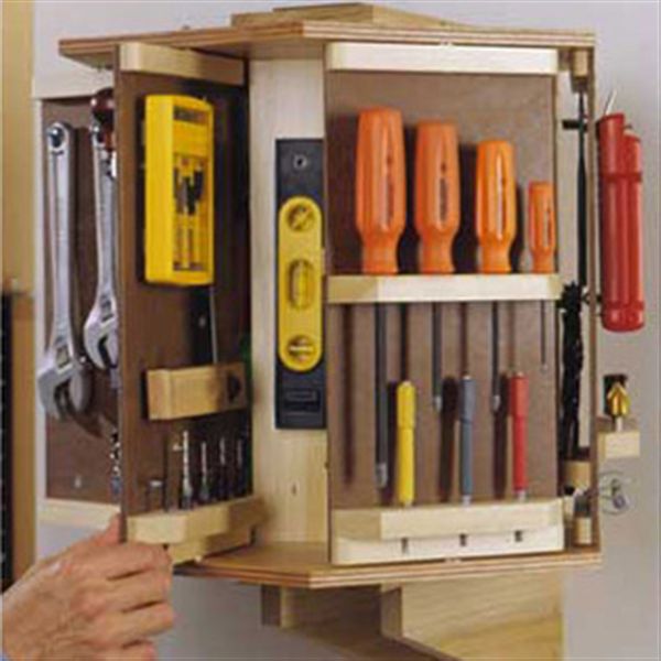 product: Wood Magazine Woodworking Project Paper Plan to Build Tool Carousel shown