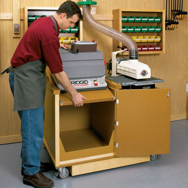 product: Wood Magazine Woodworking Project Paper Plan to Build Dual-Purpose Sanding Center shown