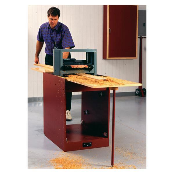 product: Wood Magazine Woodworking Project Paper Plan to Build Portable Planer Thicknessing Center shown