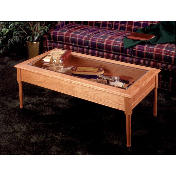 product: Wood Magazine Woodworking Project Paper Plan to Build Glass-Topped Coffee Table shown