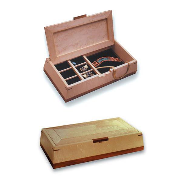 product: Wood Magazine Woodworking Project Paper Plan to Build Beveled Beauty Jewelry Box shown