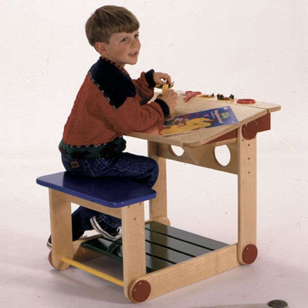 product: Wood Magazine Woodworking Project Paper Plan to Build Activity Center Desk shown