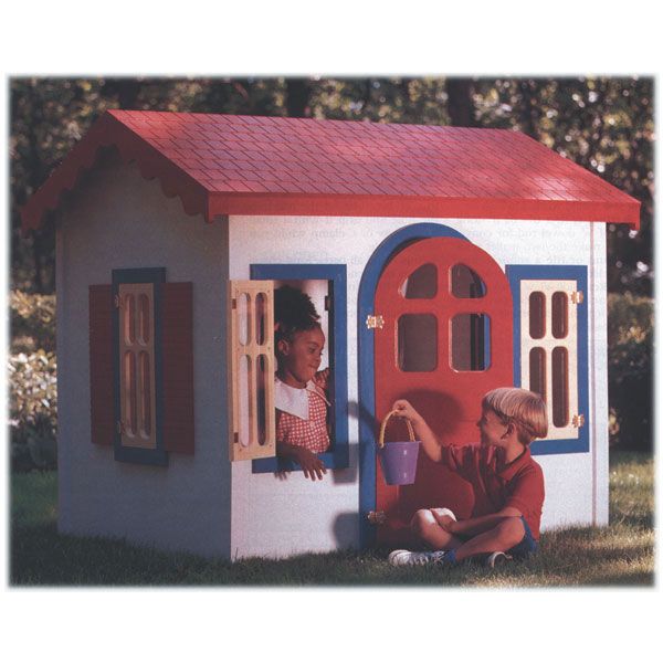 product: Wood Magazine Woodworking Project Paper Plan to Build Country Cottage Playhouse shown