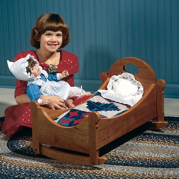 product: Wood Magazine Woodworking Project Paper Plan to Build Sweet-Dreams Doll Cradle shown