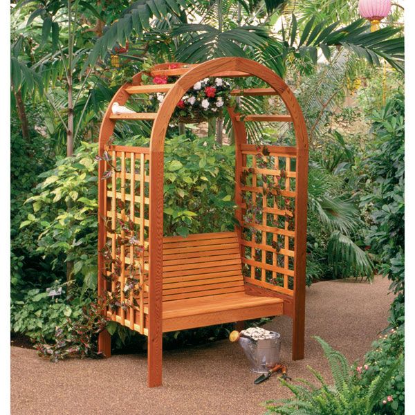 product: Wood Magazine Woodworking Project Paper Plan to Build Garden Arbor shown