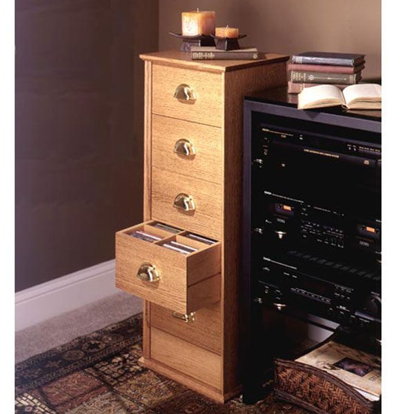 product: Wood Magazine Woodworking Project Paper Plan to Build CD Storage Cabinet shown