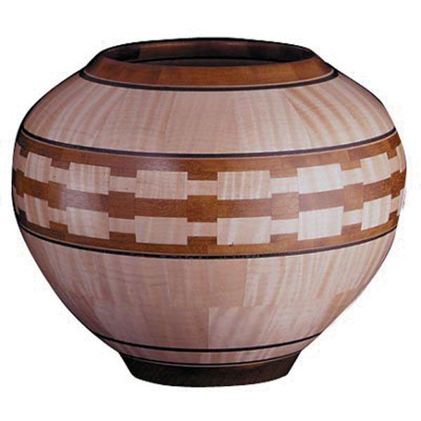 product: Wood Magazine Woodworking Project Paper Plan to Build Segmented Lathe Bowl shown