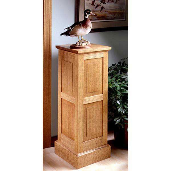 product: Wood Magazine Woodworking Project Paper Plan to Build Panel-and-Frame Pedestal shown