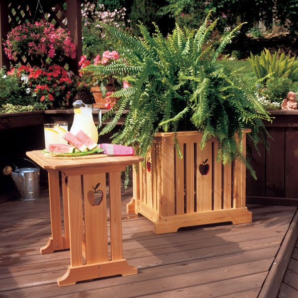 product: Wood Magazine Woodworking Project Paper Plan to Build Patio Table & Planter shown