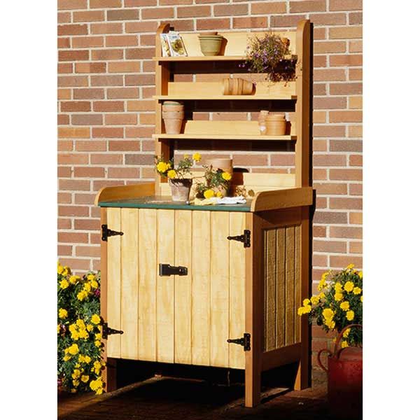 product: Wood Magazine Woodworking Project Paper Plan to Build Gardener's Potting Bench shown